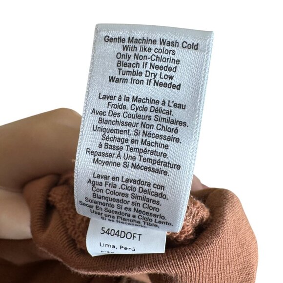 Nation LTD Ronni Dress Tobacco Brown M NWT Peruvian Cotton Minimalist - Picture 8 of 8